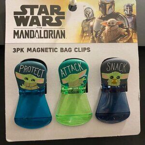 Star Wars: Mandalorian 3 pk Magnetic Bag Clip *Green,and Blue*